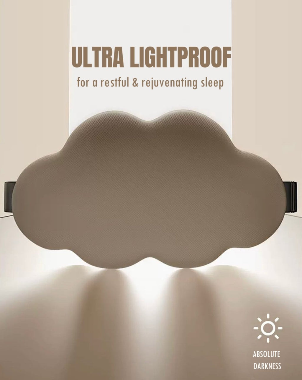 3D Contoured Puffy Cute Could Sleep Eye Mask - Ultra Lightproof and Comfortable
