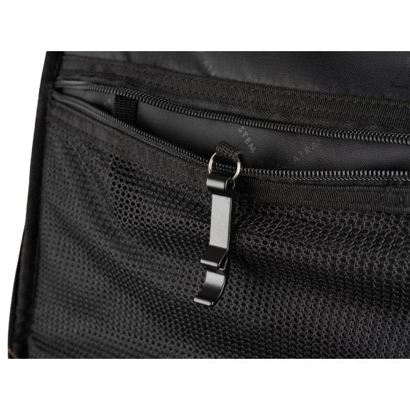 Black Atranvelo cool avs cooling bag featuring a zipper and mesh pocket for storage, designed for outdoor cycling activities.