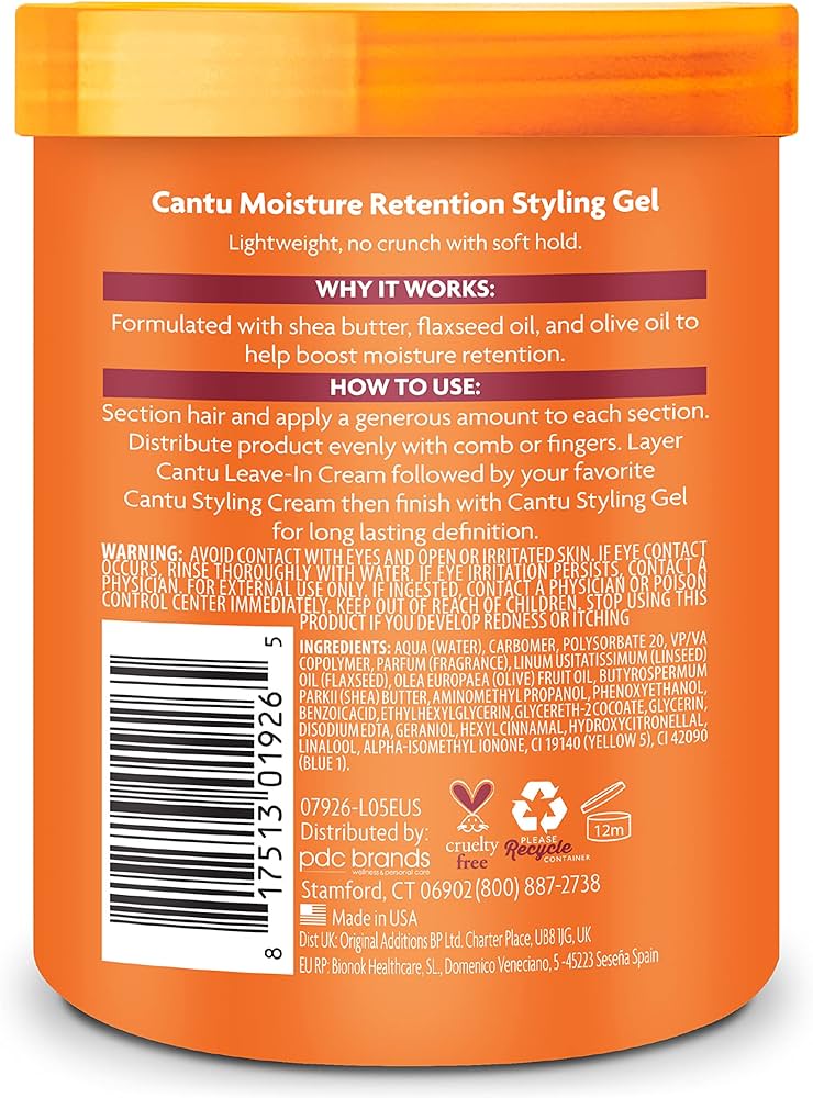 Cantu Shea Butter Moisture Retention Styling Gel With Flaxseed & Olive Oil 524g
