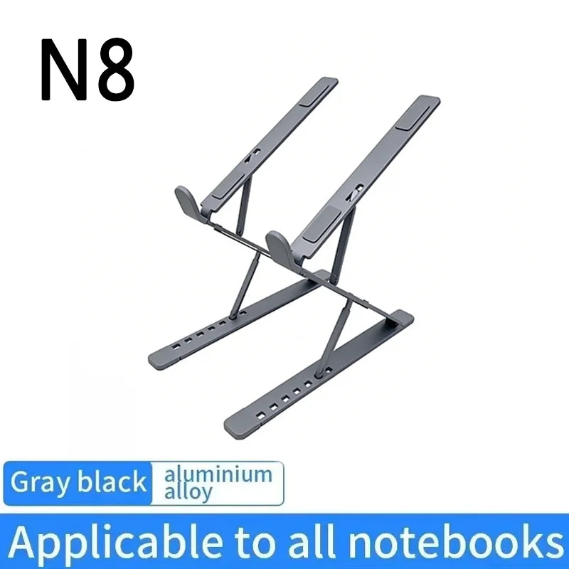 Foldable Aluminium Laptop Stand – Ergonomic, Height-Adjustable & Anti-Slip