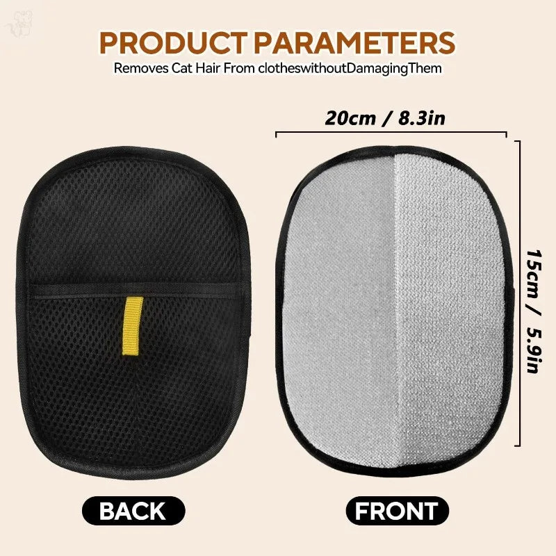 Pet Hair Remover Gloves – Reusable Static Grooming Mitts for Cats & Dogs