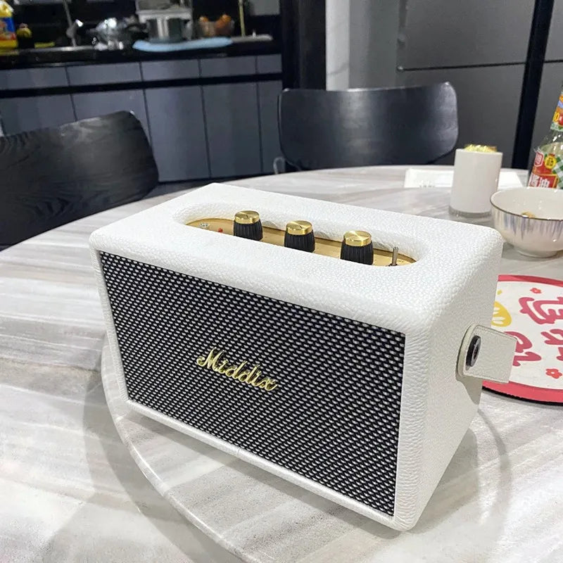 Retro Wooden Bluetooth Speaker – Portable Vintage Hi-Fi Sound