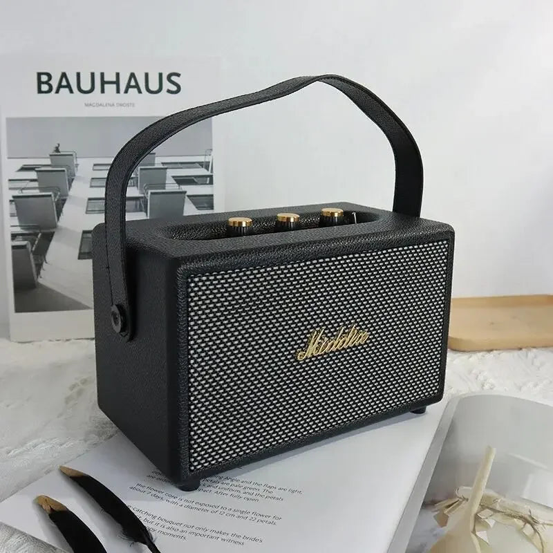 Retro Wooden Bluetooth Speaker – Portable Vintage Hi-Fi Sound