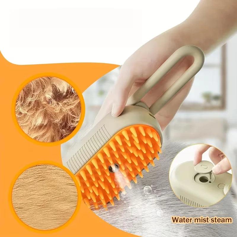 Pet Spray Massage Brush – Steam Grooming Comb for Cats & Dogs