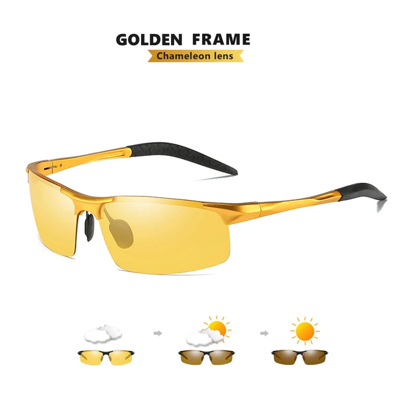Anti-Glare Photochromic Driving Glasses – Polarized Day & Night Vision