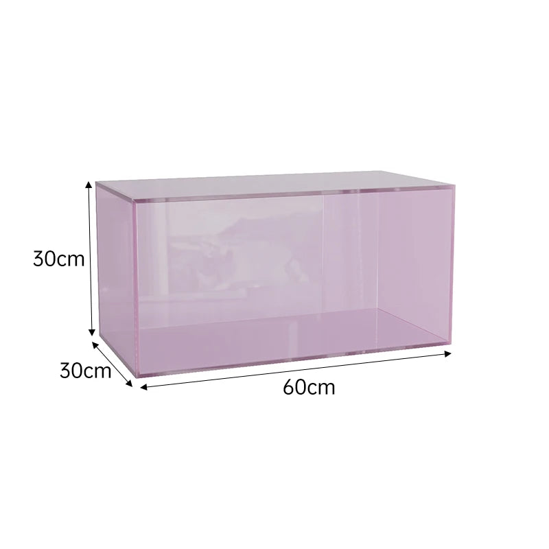 Acrylic Transparent Bookshelf – Colourful Multi-Layer Floor Storage