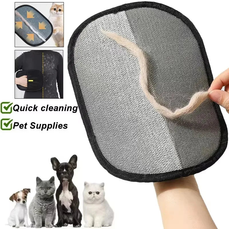 Pet Hair Remover Gloves – Reusable Static Grooming Mitts for Cats & Dogs