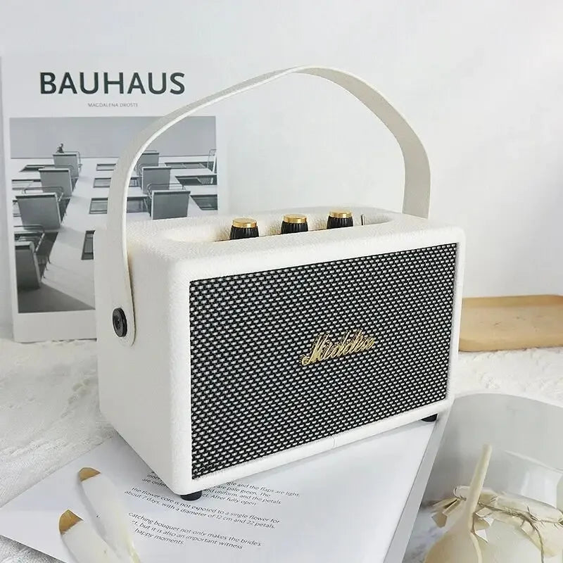 Retro Wooden Bluetooth Speaker – Portable Vintage Hi-Fi Sound