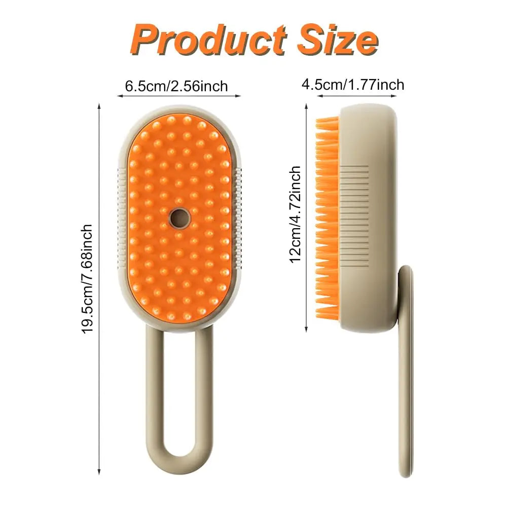 Pet Spray Massage Brush – Steam Grooming Comb for Cats & Dogs
