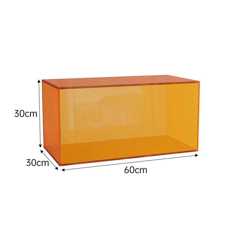 Acrylic Transparent Bookshelf – Colourful Multi-Layer Floor Storage