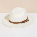 Wool Fedora Hat – Unisex Flat Brim Felt Hat for All Seasons