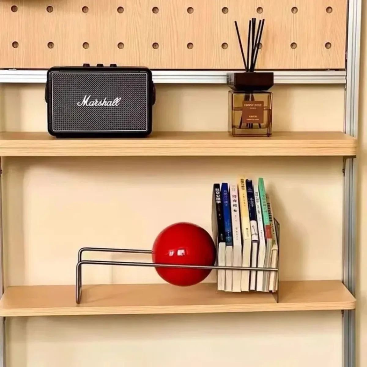 Stainless Steel Desktop Bookshelf – Minimalist Office & Living Room Organiser